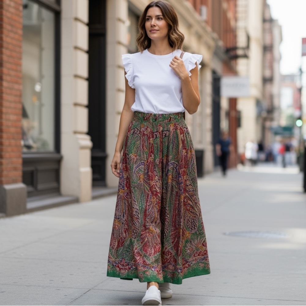 Vintage Ralph Lauren Paisley Maxi Skirt - Picture 4 of 8